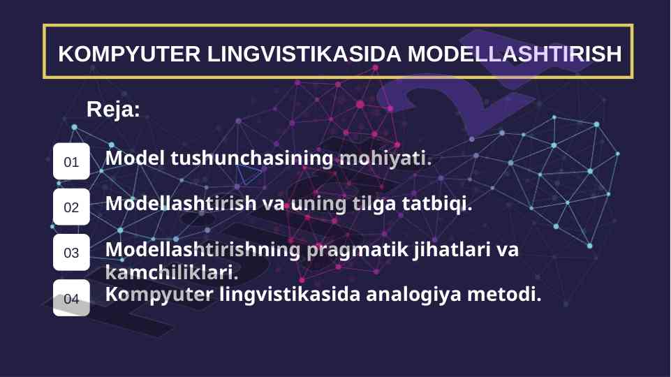 Model tushunchasi va kompyuter lingvistikasi