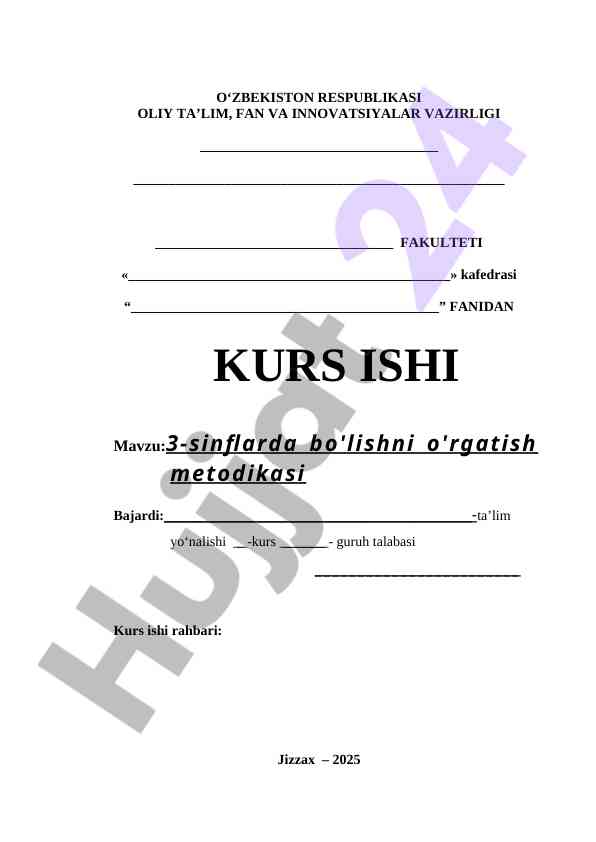 Matematika o‘qitish metodikasi 3-sinflar uchun