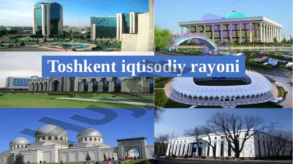 Toshkent iqtisodiy rayoni va tabiiy boyliklari