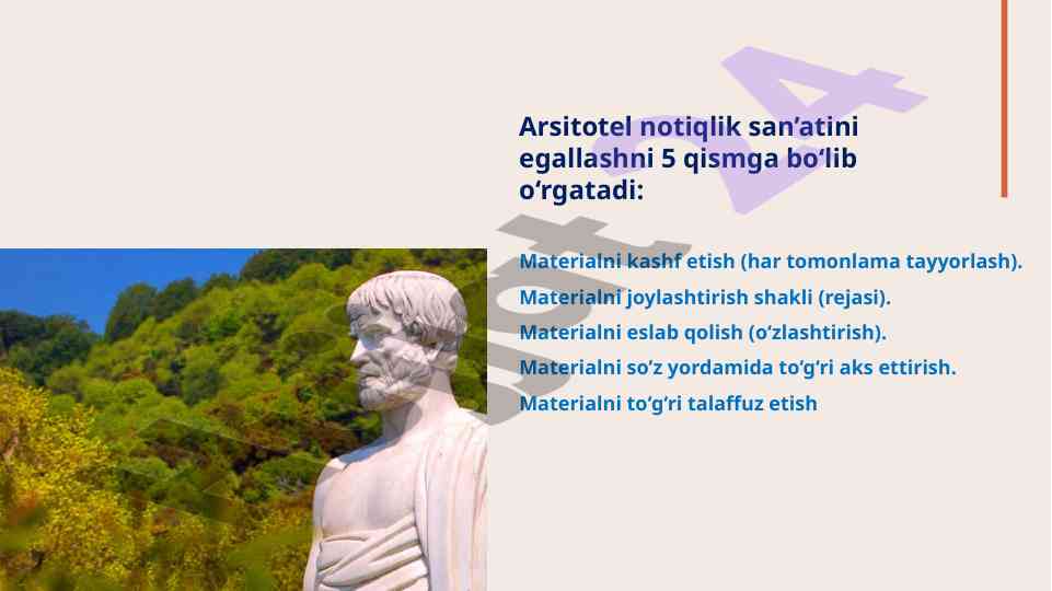 Arsitotel notiqlik san’atini o‘rganish usullari