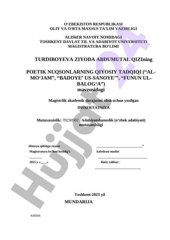Poetik nuqsonlarning qiyosiy tadqiqi