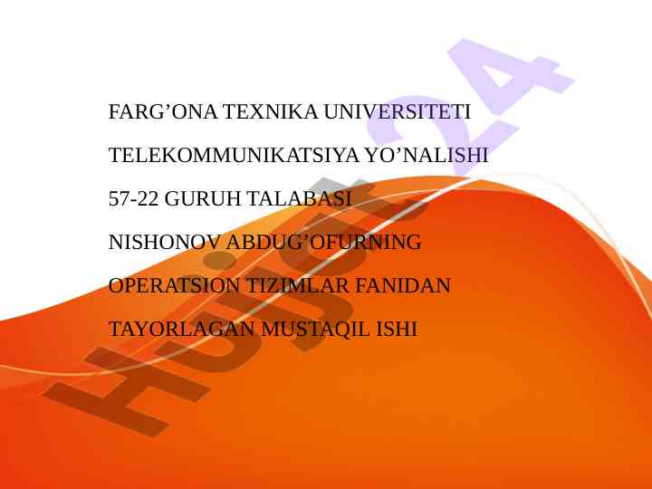 Xavfsizlik tahlili operatsion tizimlar fanida