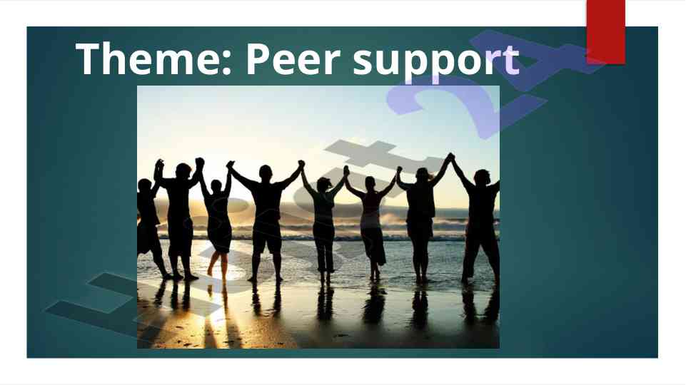 Peer support strategies in recovery process