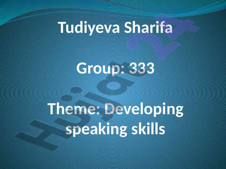 Developing effective speaking skills in english teaching