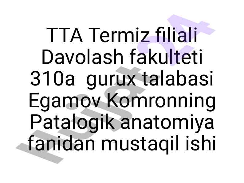 Ichak infeksiyasi. ichburugʻ, qorin tifi, patamorfologiyasi