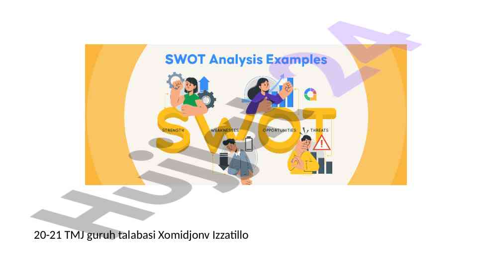 Swot tahlili va strategik rejalashtirish asoslari