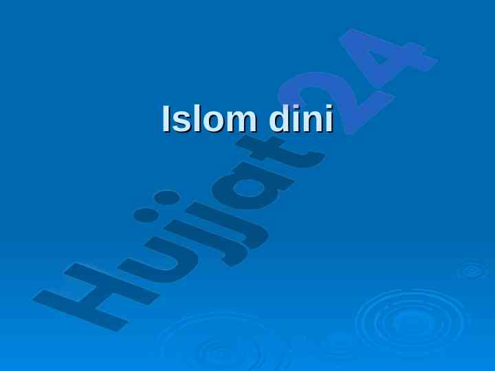 Islom dini tarixi va tarjimalar tahlili