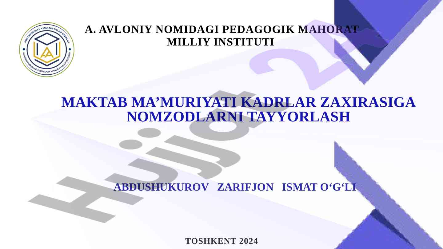 Kadrlar zaxirasining ta’lim tizimidagi ahamiyati
