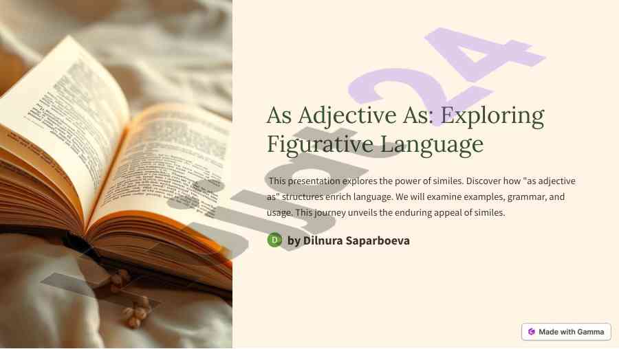 Exploring figurative language in similes presentation