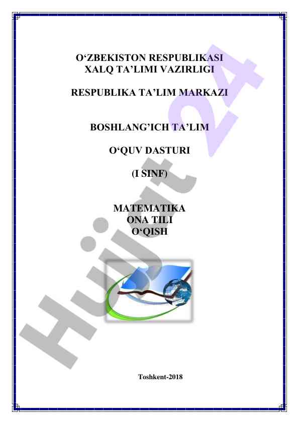 Boshliqlik ta’lim dasturi i sinf matematikasi
