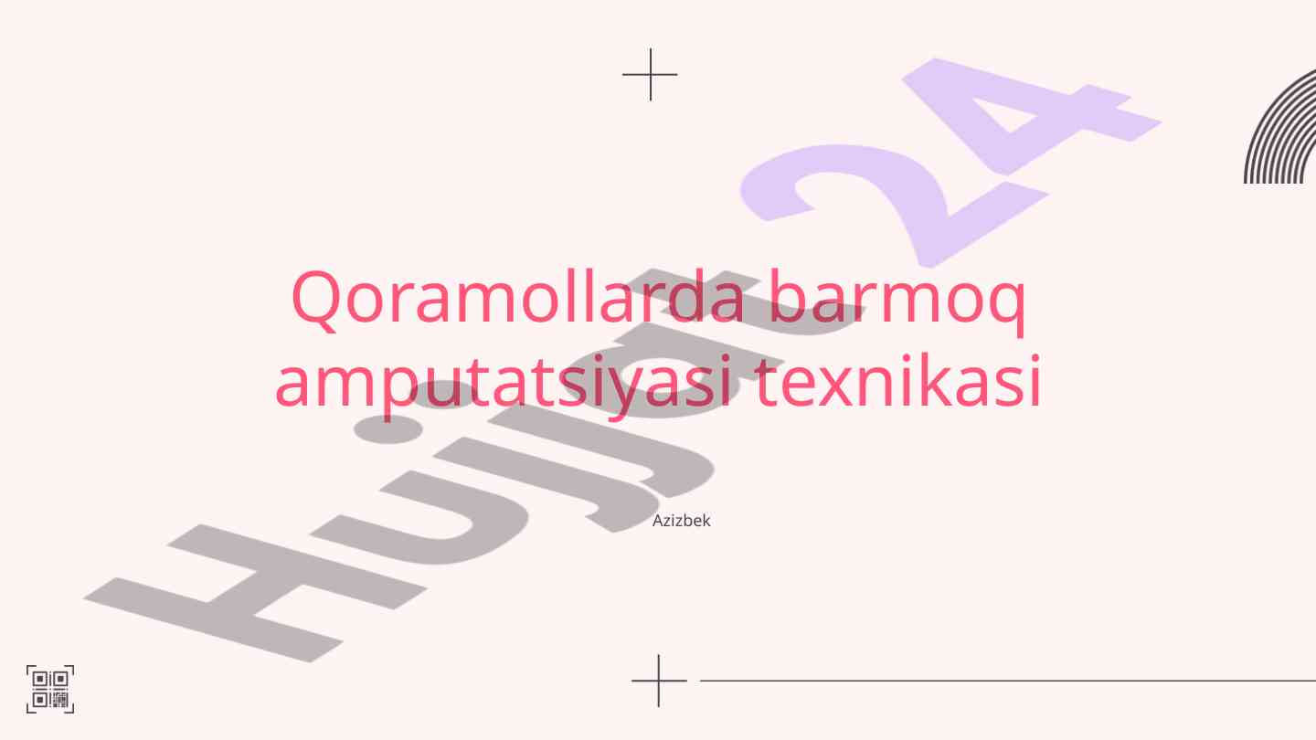 Qoramollarda barmoq amputatsiyasi texnikasi