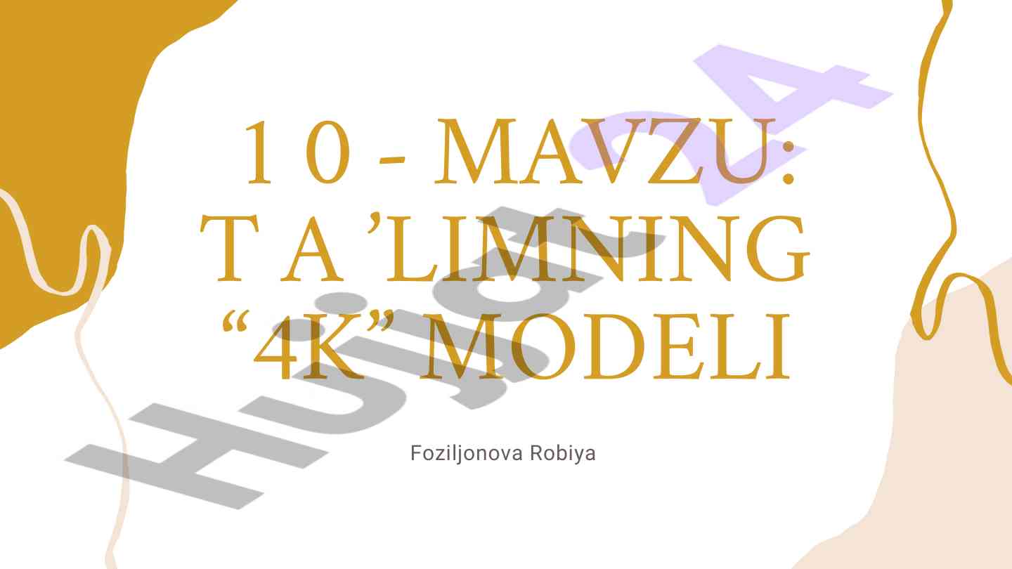4k modelining taʼlim tizimidagi innovatsion roli