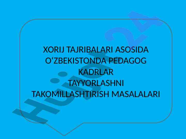 O'zbekistonda pedagog kadrlarga yana bir qadam