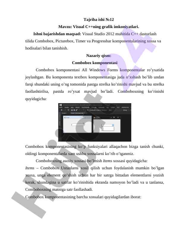 Visual C++ning Grafik Imkoniyatlari