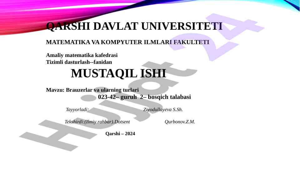 Brauzerlar va ularning turlari