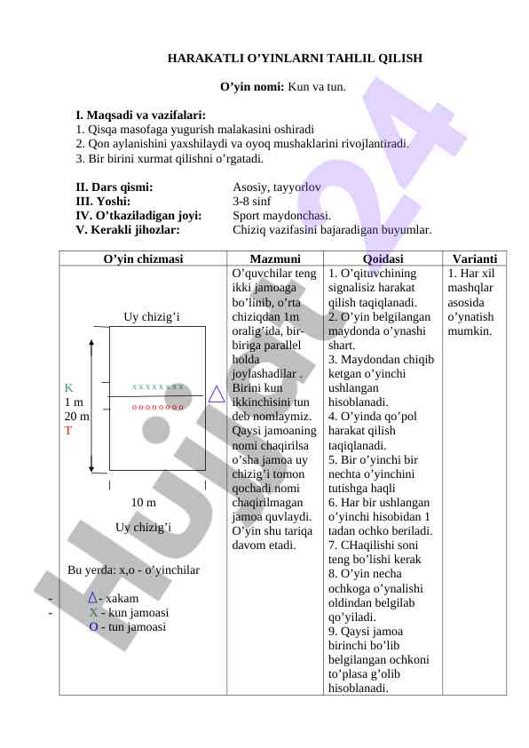 Harakatli o'yinlarni tahlil qilish