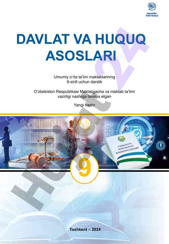 Davlat va huquq asoslari maktab darsligi 9-sinf