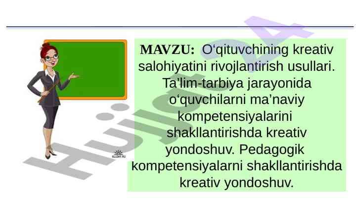 O‘qituvchining kreativ salohiyatini rivojlantirish usullari
