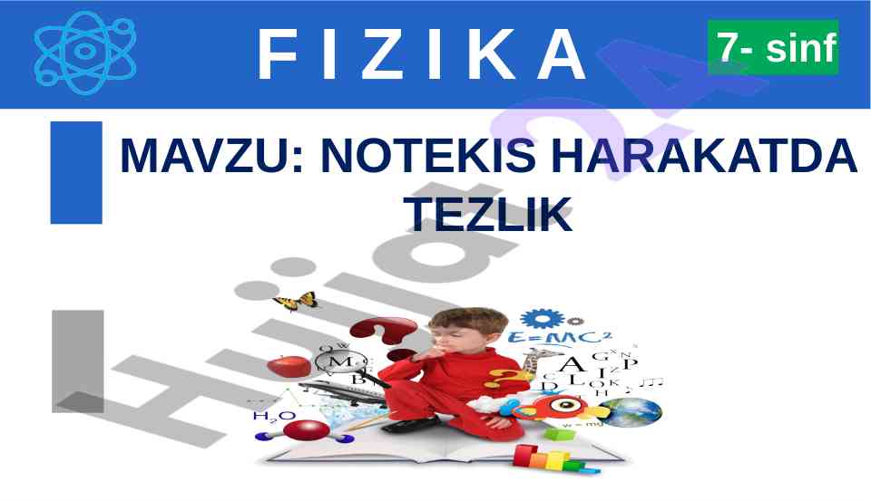 Notekis harakatda tezlikni aniqlash metodlari
