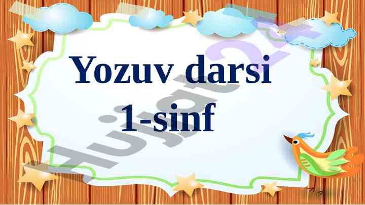 Kichik z harfi yozuvi 1-sinf darsiga oid