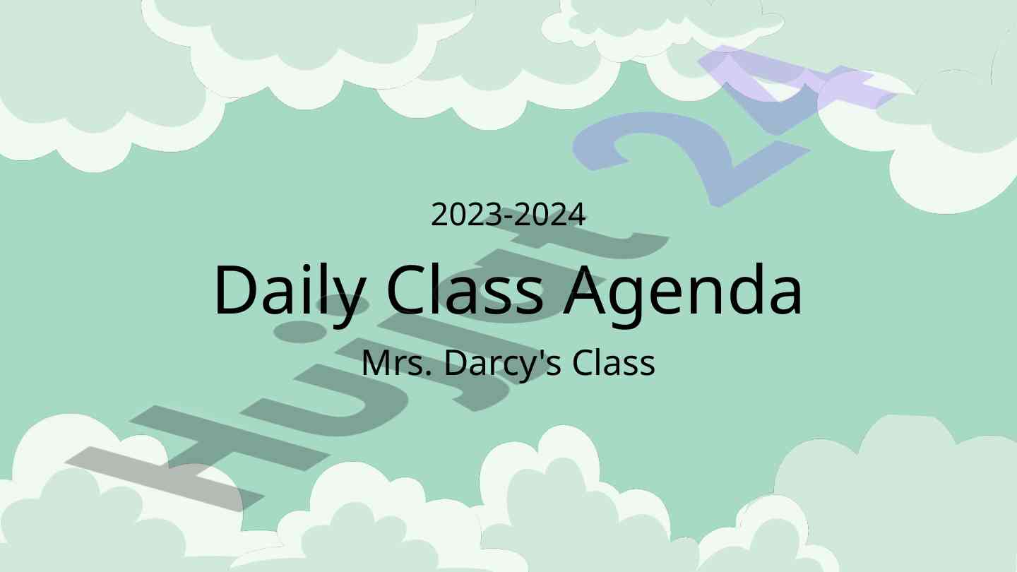 Class agenda overview for january 1 2023