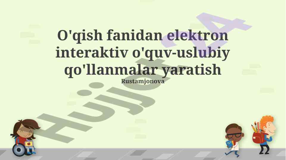 Interaktiv o'quv-uslubiy qo'llanma yaratish