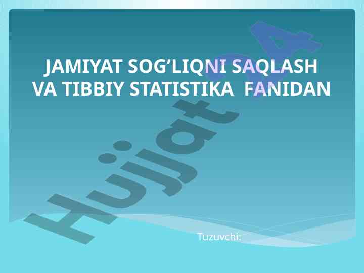 Sog'liqni saqlash va tibbiy statistika marketingi