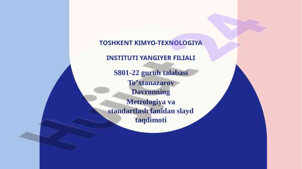 Standartlashtirish to‘g‘risida qonun taqdimoti