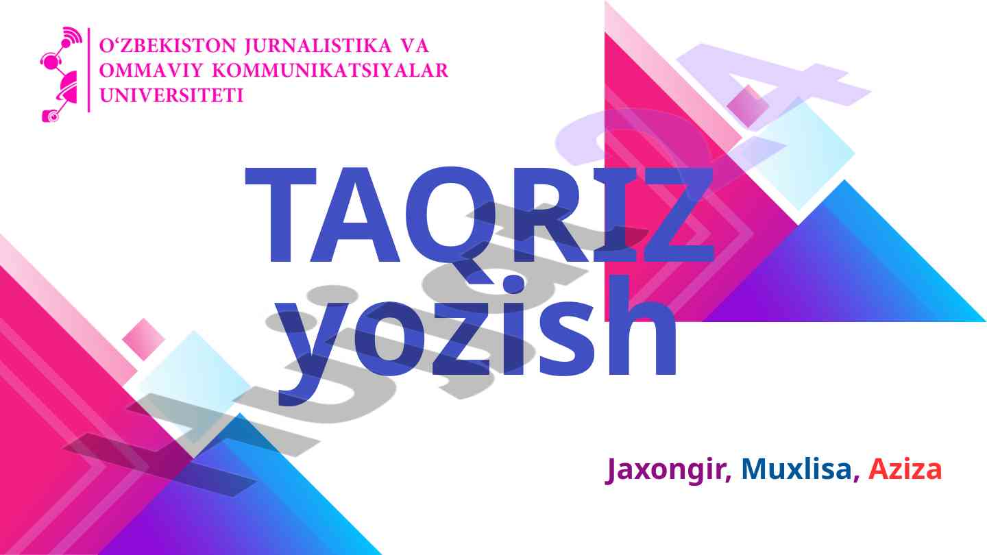 Taqrizni yozishning asosiy qismlari va turlari