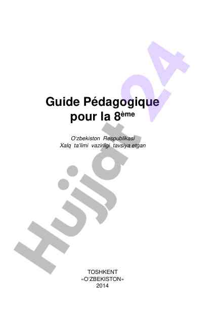 Pedagogik qo‘llanma 8-sinf uchun