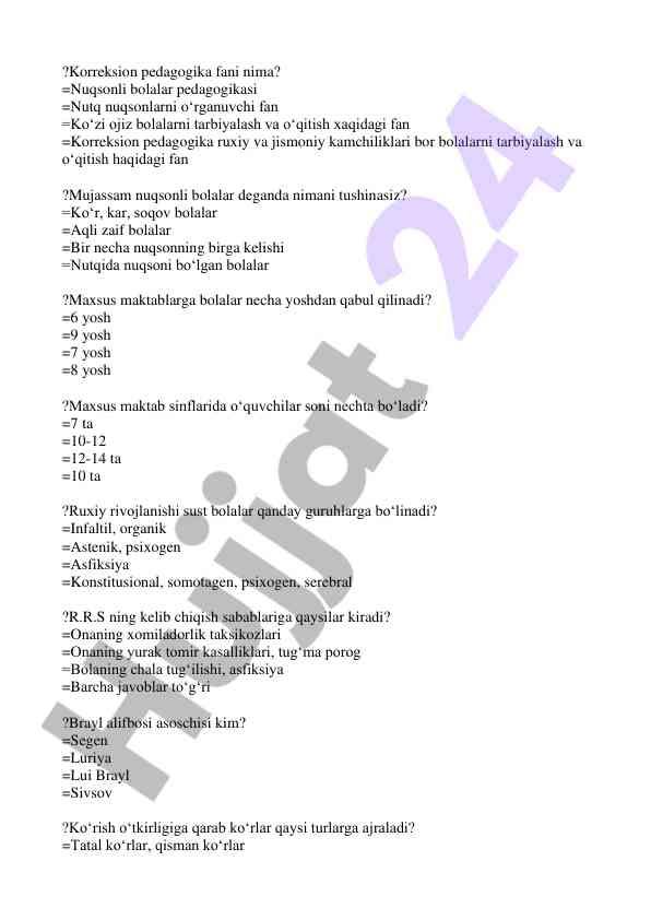Korreksion pedagogika fani va uning o‘qitish asoslari