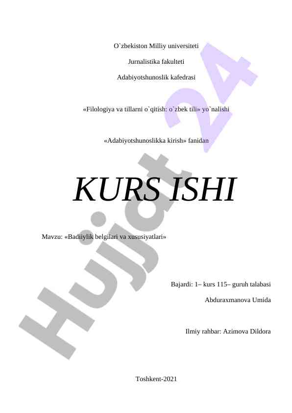 San'atning jamiyatdagi o'rni va asosiy tushunchalari