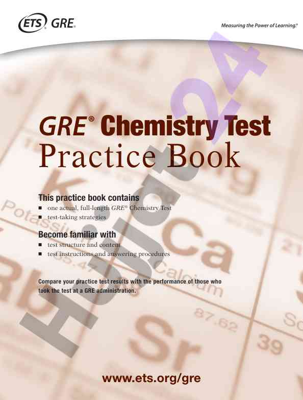 Gre chemistry test practice strategies and overview