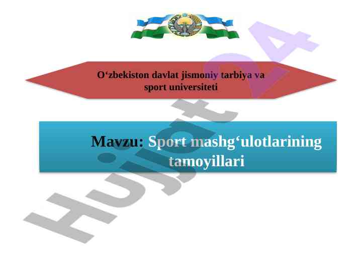 Sport mashg‘ulotlarining tamoyillari