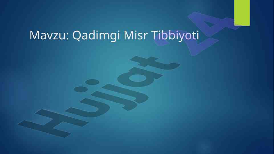 Qadimgi misr tibbiyoti va farmakologiyasi