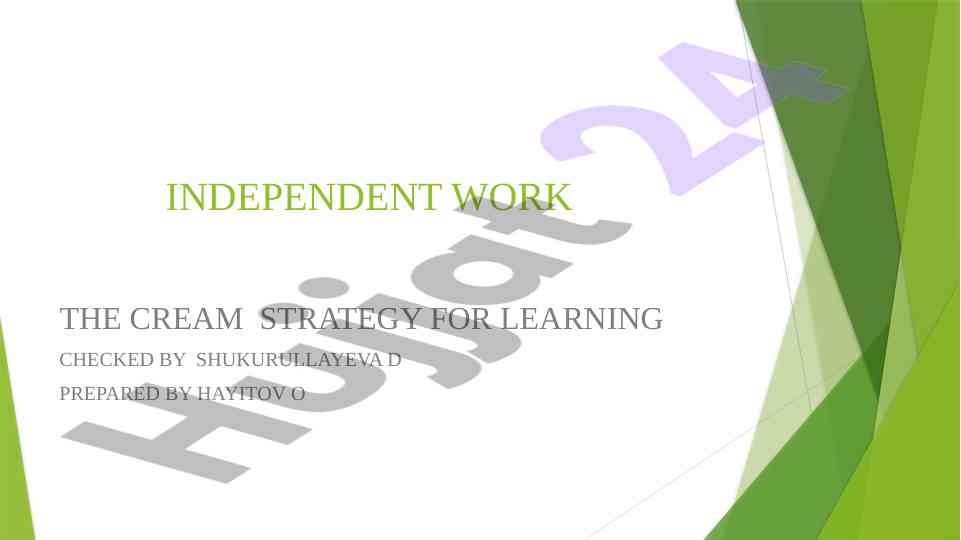 The cream strategy for effective learning techniques