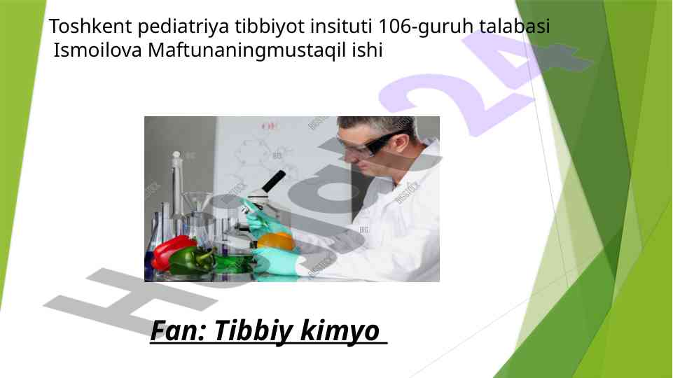 Fermentlar va proteinopatiya taqdimoti