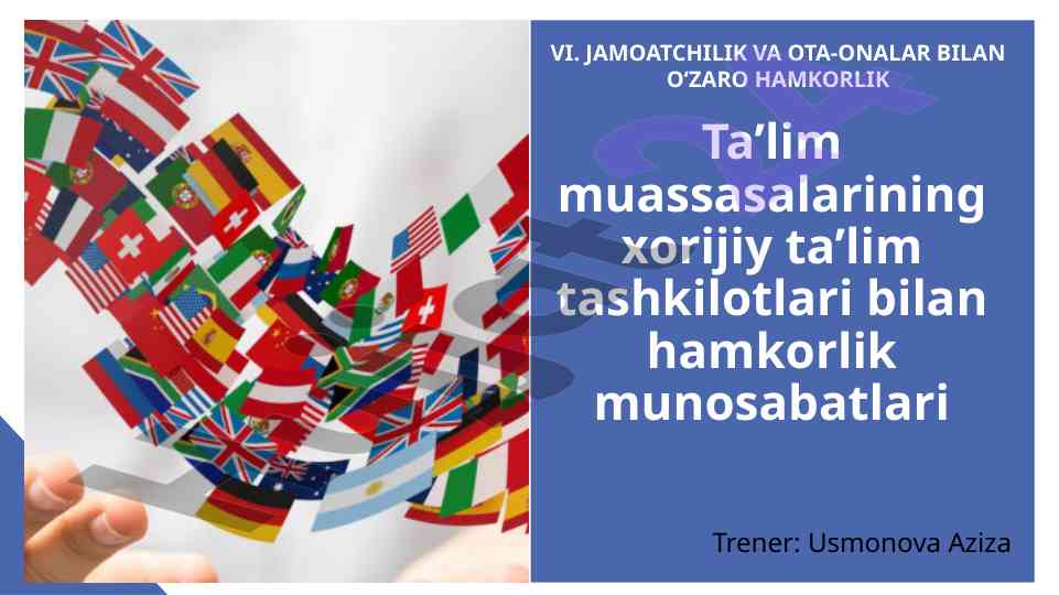 Xorijiy ta'lim tashkilotlari bilan hamkorlik ahammiyati