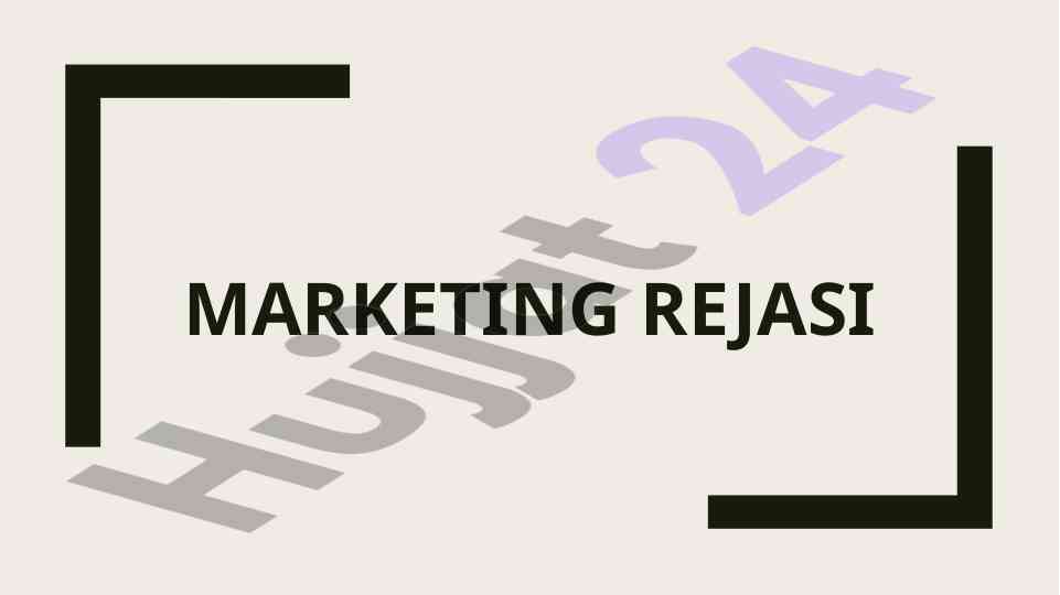 Marketing rejasi va qonuniyatlari tahlili