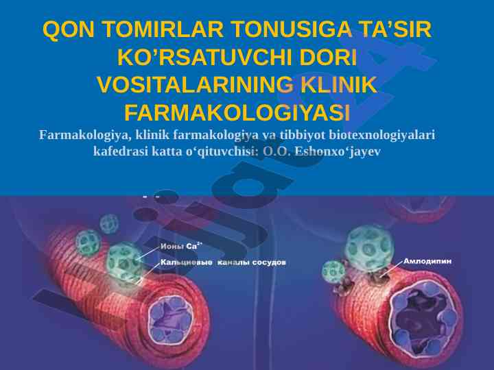 Klinik farmakologiyada antigipertenziv dorilar