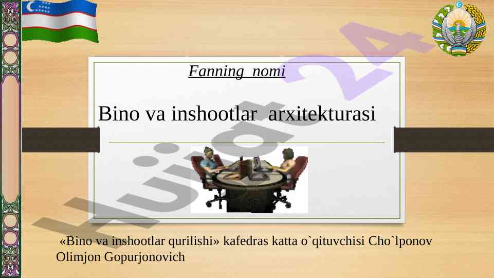 Zilzilaviy hududlarda bino loyihalash taqdimoti