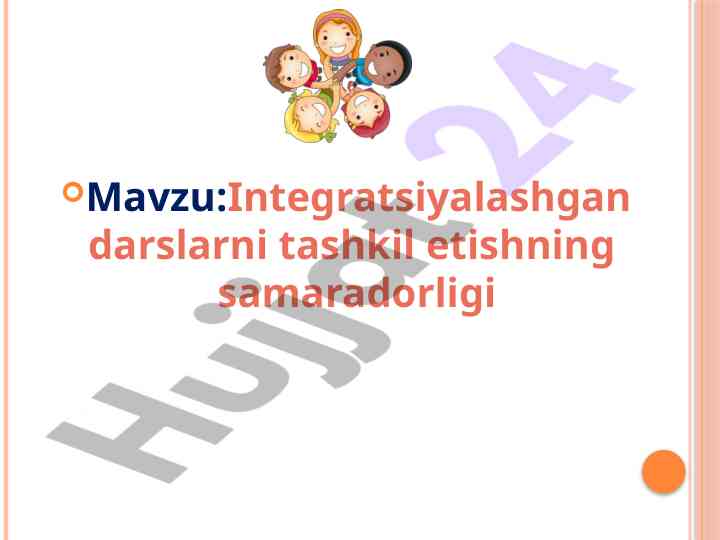 Integratsiyalashgan darslarni tashkil etish samaradorligi