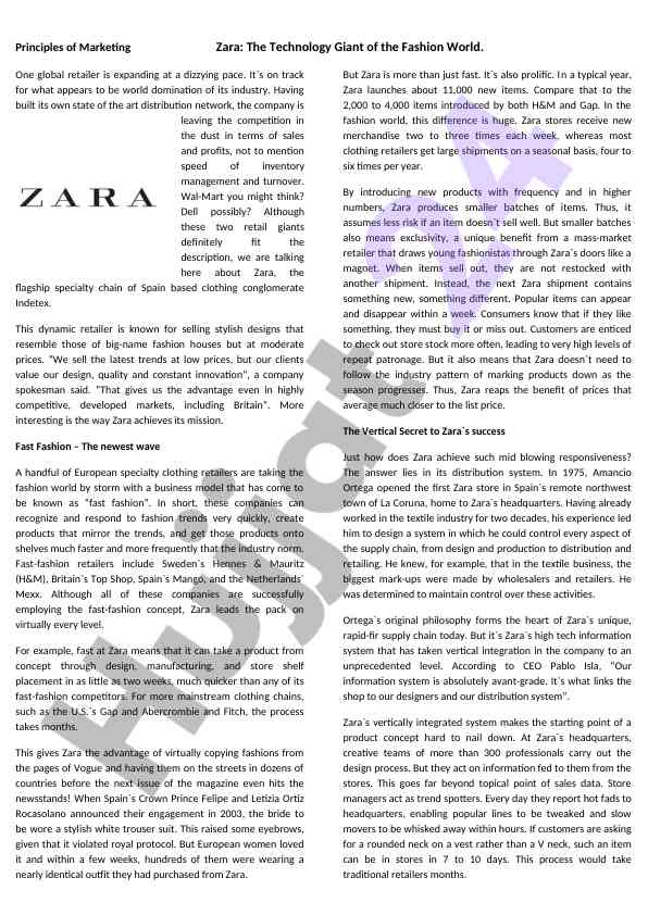Zara: tez moda biznes modelining muvaffaqiyati