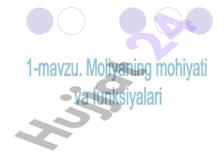 Moliyaning mohiyati va funktsiyalari tahlili