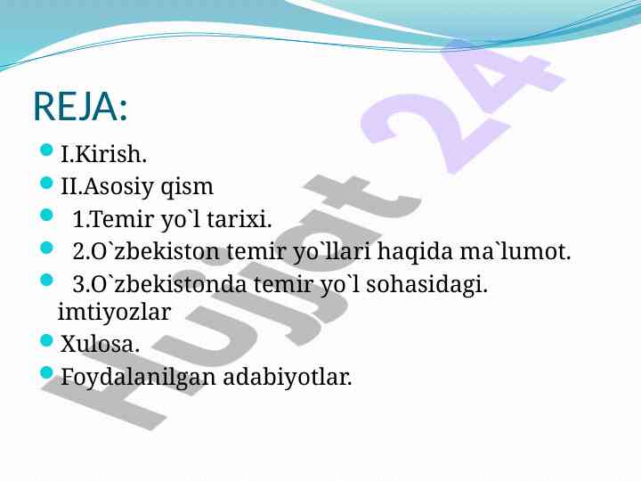 Temir yo'l tarixi va o'zbekiston temir yo'llari