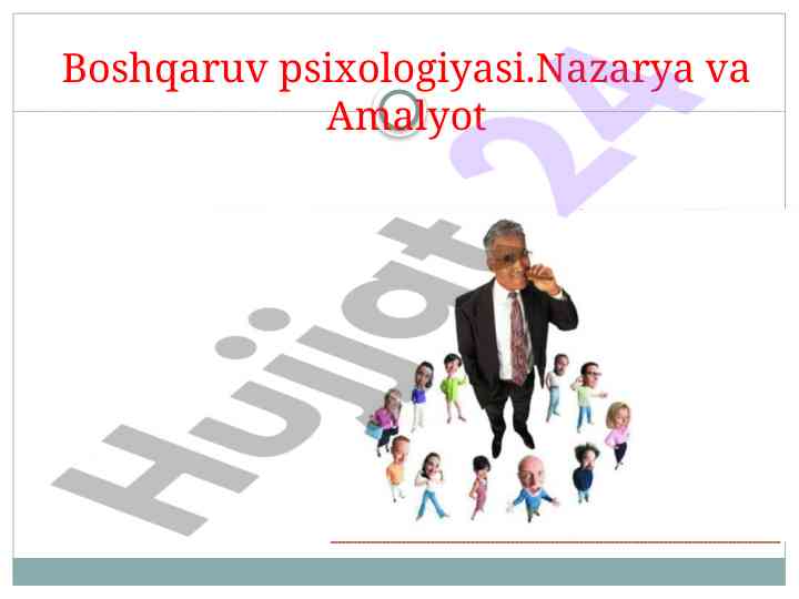 Boshqaruv psixologiyasi nazariya va amalyot