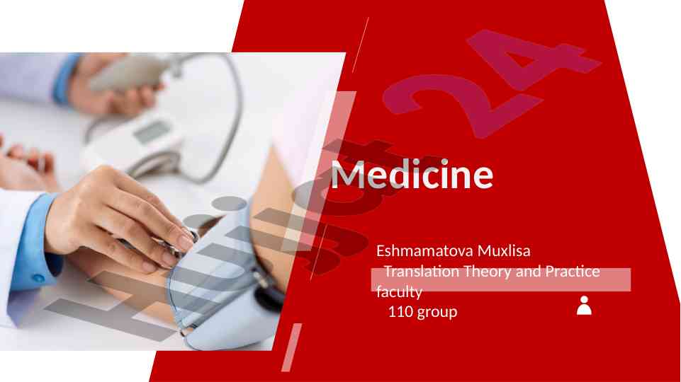 The science and practice of medicine and health