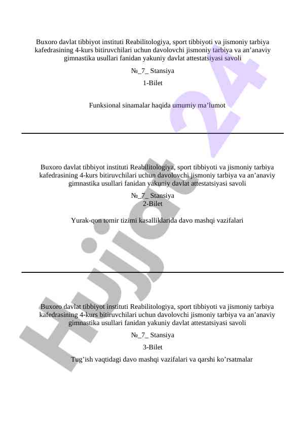 Yakuniy davlat attestatsiyasi savollari bilan tanishing