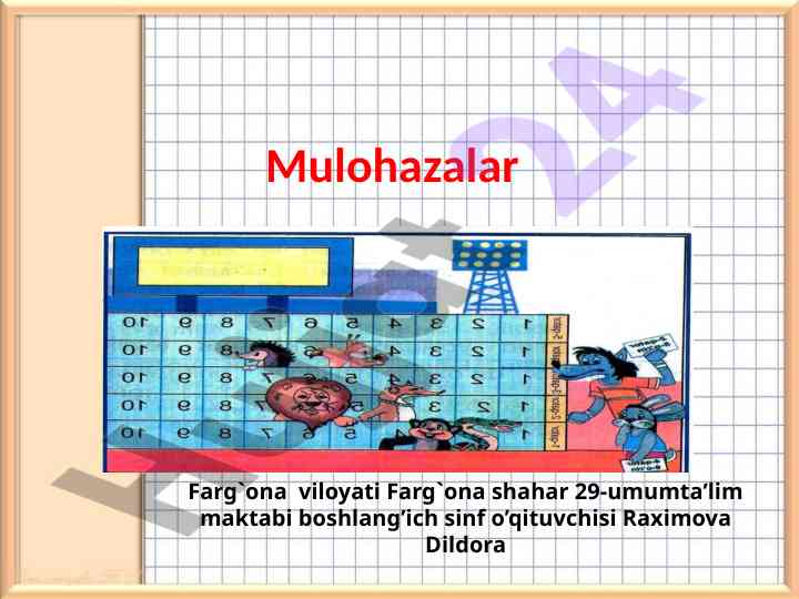Mulohazalar va matematik donolar about
