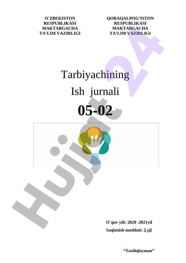 Maktabgacha ta’lim jarayoni rejalashtirish qo‘llanmasi